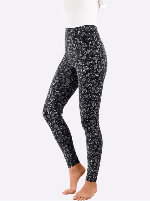 Legging extensible avec ceinture élastique et motif graphique - Taille standard - Moda Vilona - Kiabi