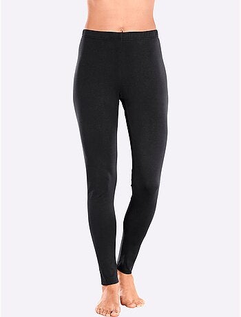 Legging femme uni avec ceinture élastique et coupe ajustée - Taille standard - Moda Vilona