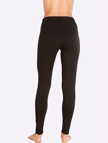 Legging femme uni avec ceinture élastique et coupe ajustée - Taille standard - Moda Vilona