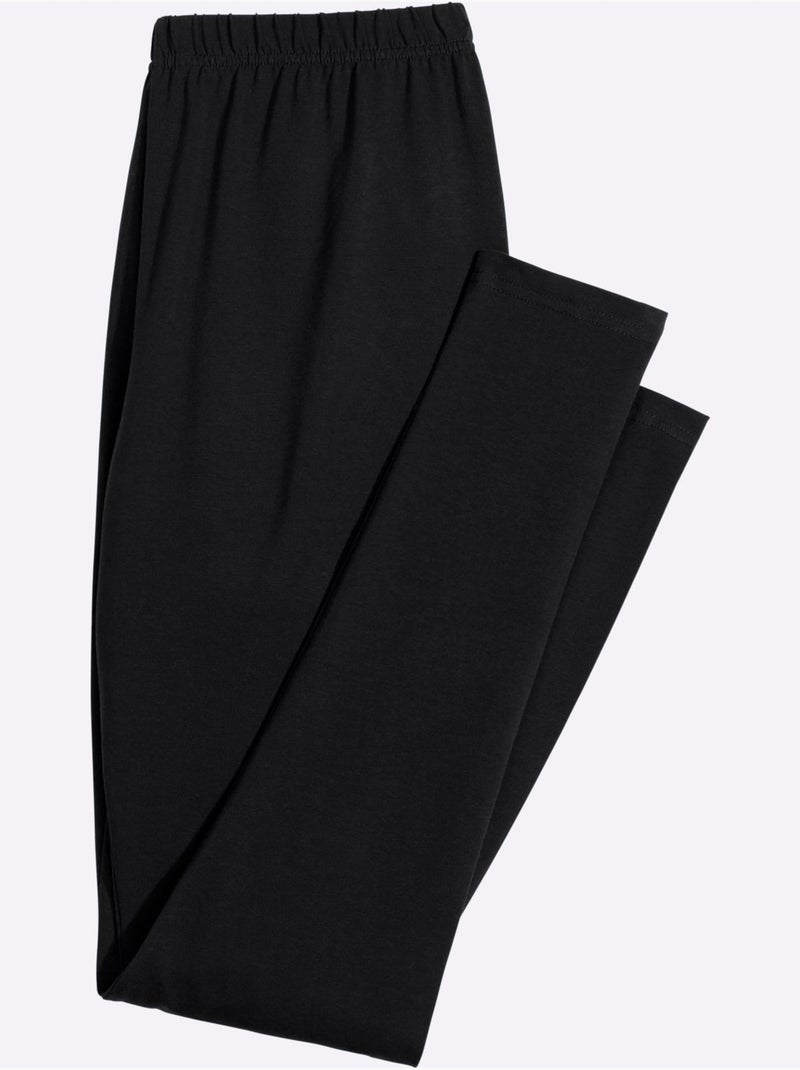 Legging femme à ceinture élastique et matière confortable - Taille standard - Moda Vilona Noir - Kiabi