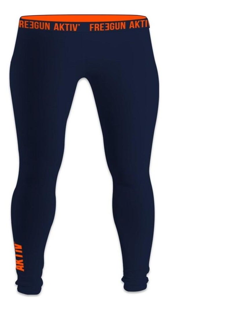 Legging femme Aktiv Sport Mat Freegun Bleu Orange clair - Kiabi