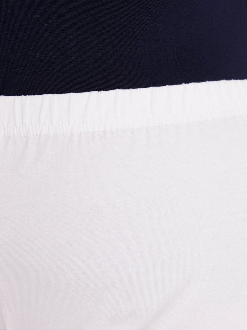 Legging femme coton stretch taille élastiquée - afibel Blanc - Kiabi