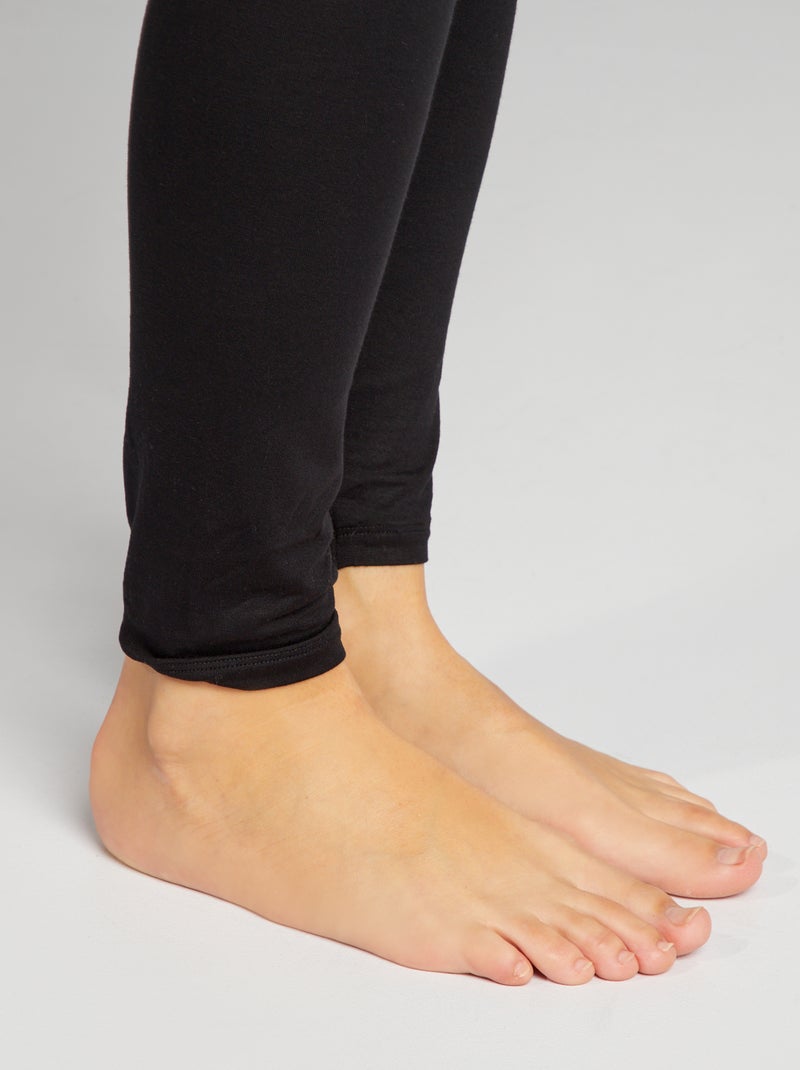 Legging femme en maille légère Noir - Kiabi