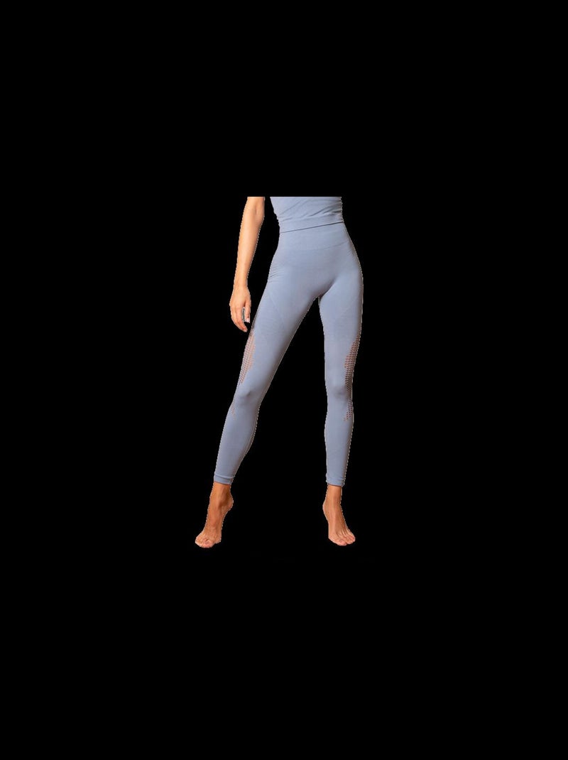 Legging Femme Fitness sans coutures Fibre Emana Taille haute, Butterfly Gris - Kiabi