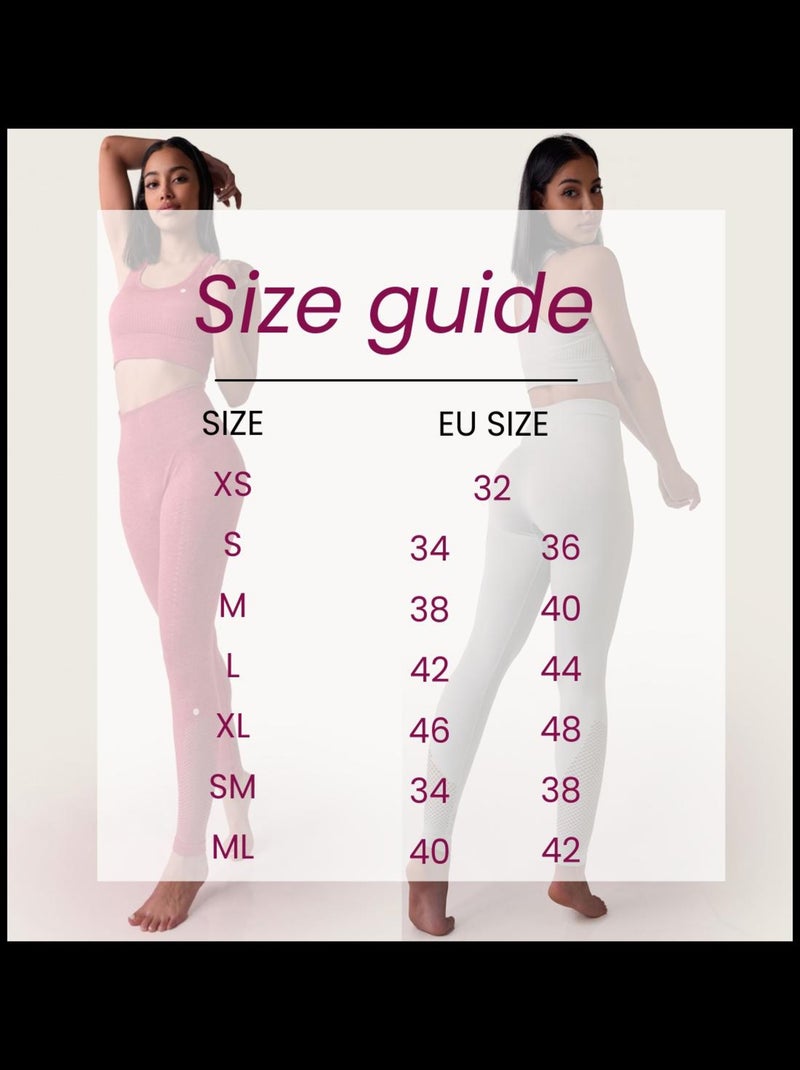 Legging Femme Fitness sans coutures Fibre Emana Taille haute, Namasté Bleu azur - Kiabi