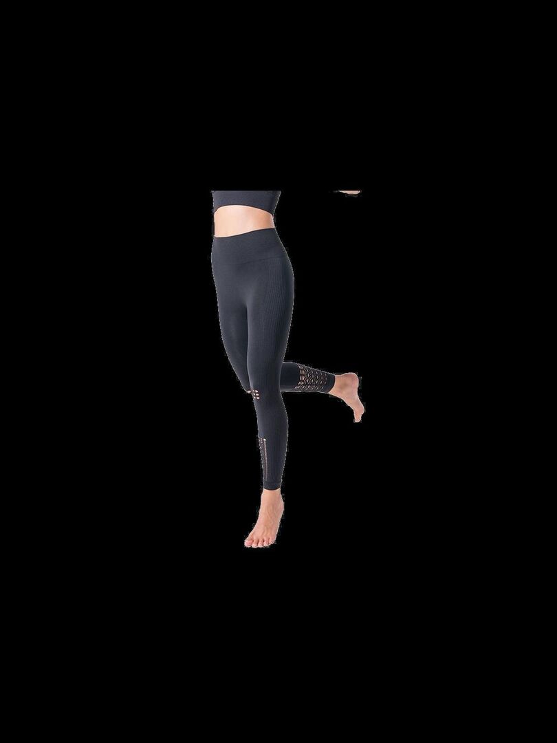 Legging Femme Fitness sans coutures Fibre Emana Taille haute, Namasté Noir Noir - Kiabi