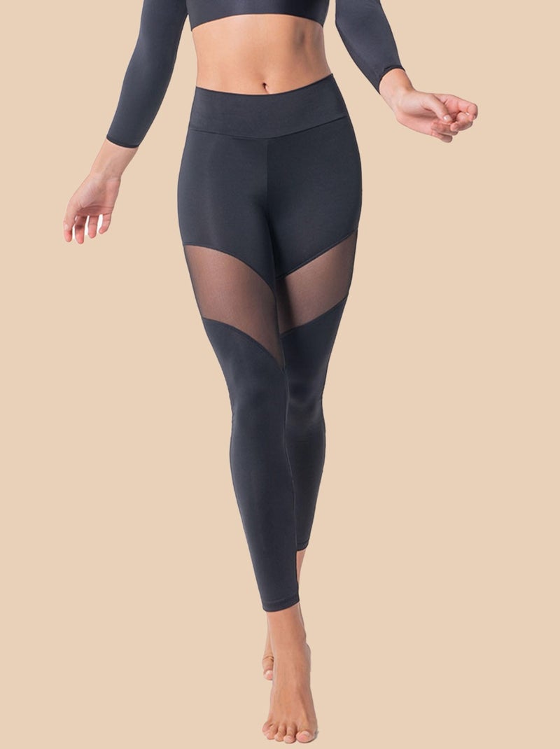 Legging Femme Fitness Taille haute, Chipre Noir Noir - Kiabi