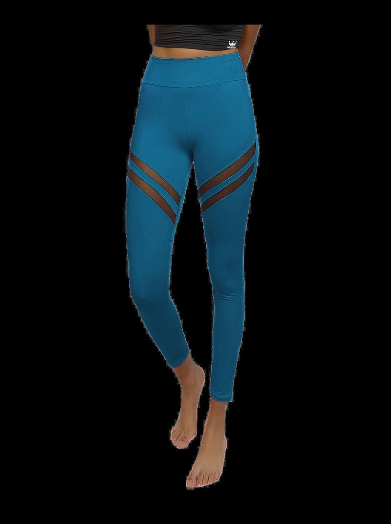 Legging Femme Fitness Taille haute, Mistral Bleu anthracite - Kiabi