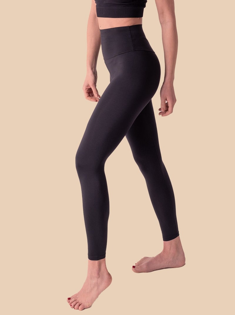 Legging Femme Fitness Taille haute, Natura Noir Noir - Kiabi