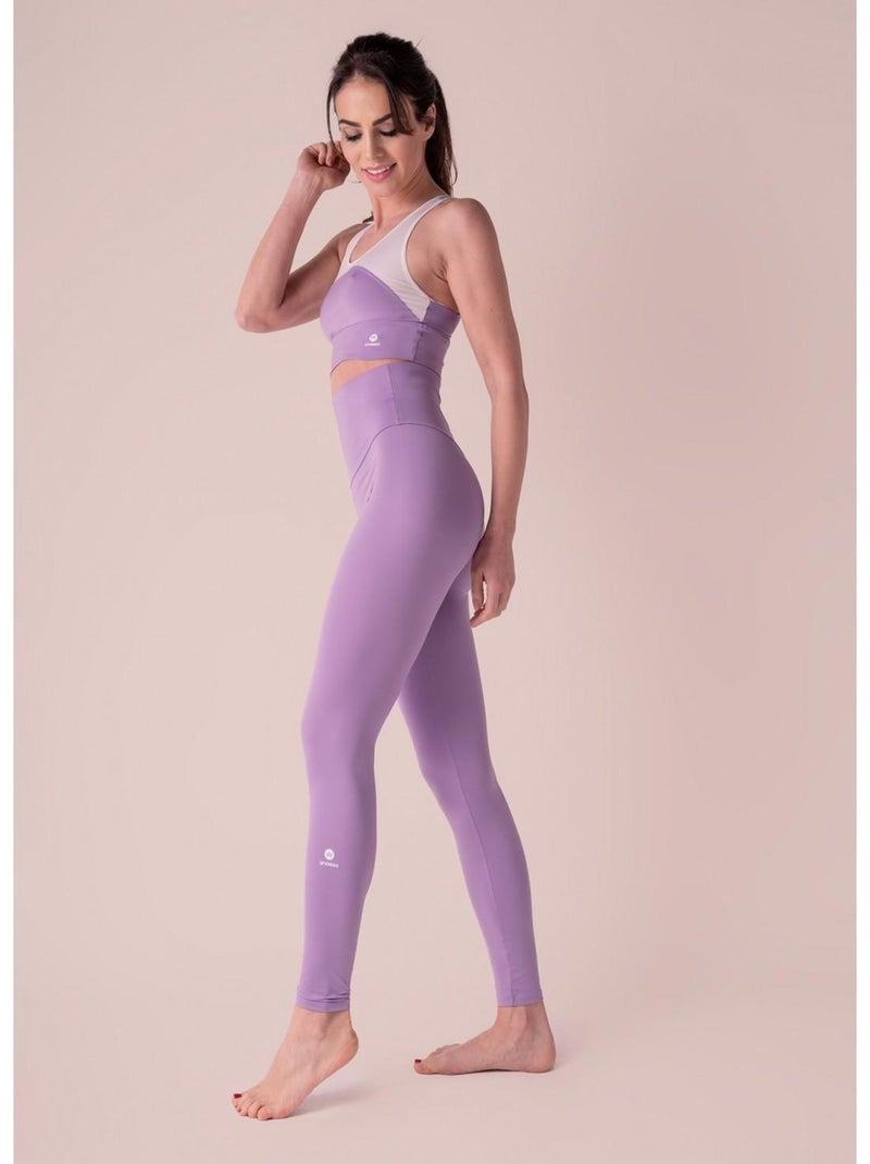 Legging Femme Fitness Taille haute, Natura Violet clair - Kiabi
