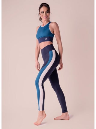 Legging Femme Fitness Taille haute, Ocean