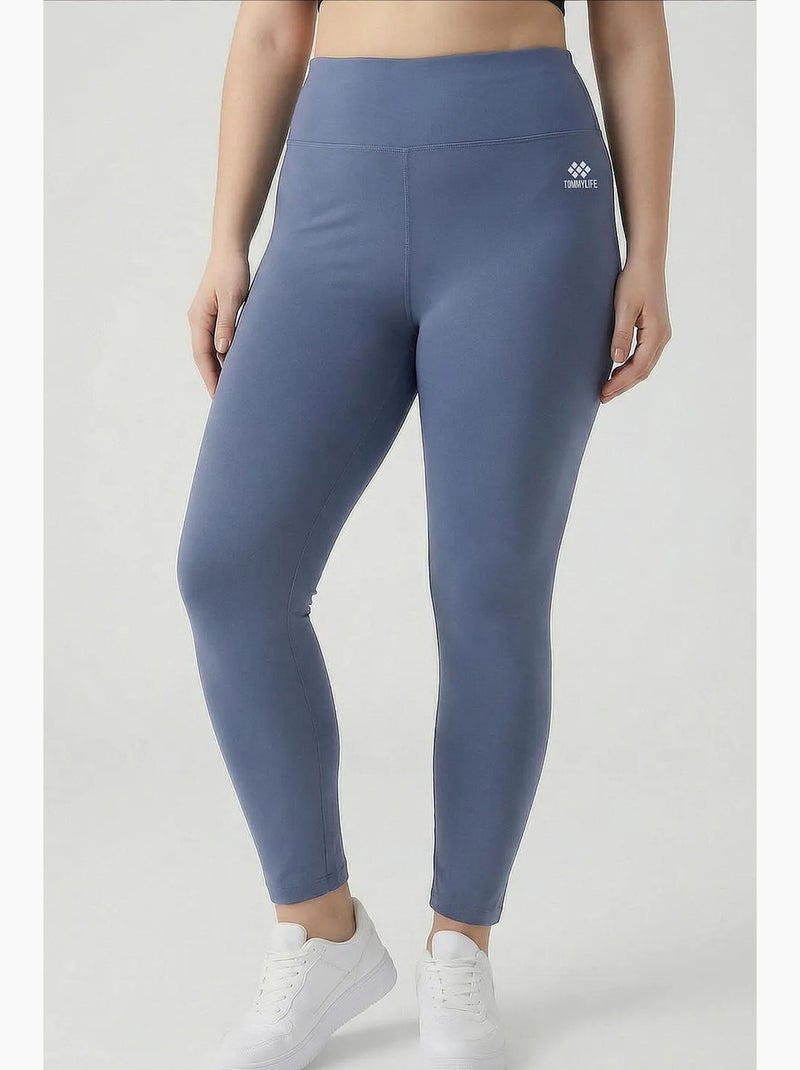 Legging femme taille haute ajusté tommy Bleu - Kiabi