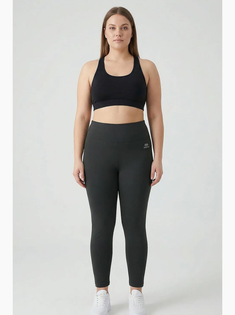 Legging femme taille haute ajusté tommy Gris foncé - Kiabi