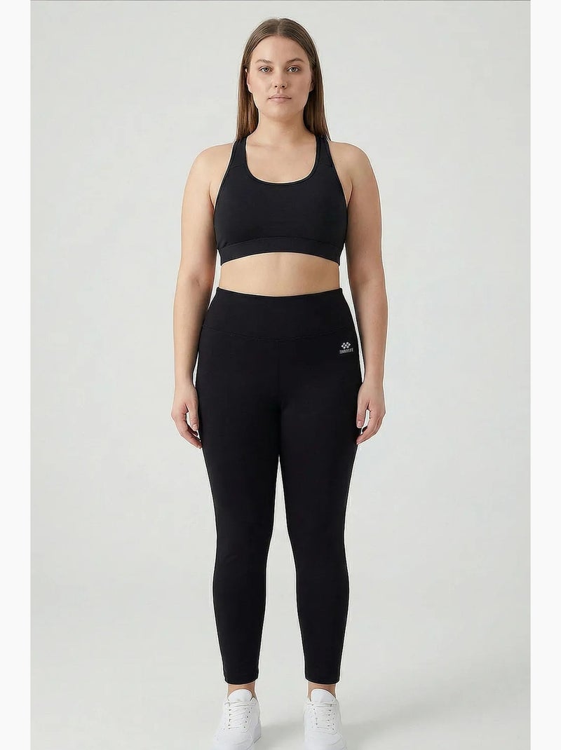 Legging femme taille haute ajusté tommy Noir - Kiabi