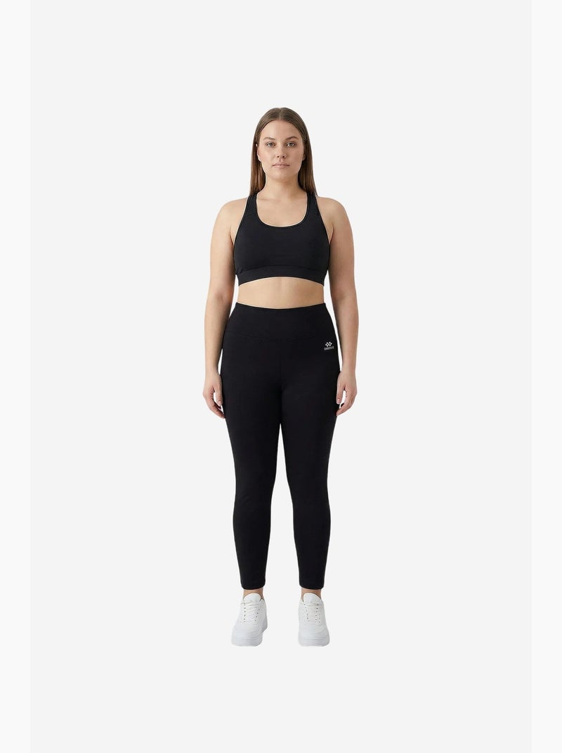 Legging femme taille haute ajusté tommy Noir - Kiabi