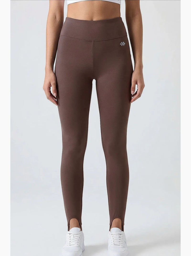 Legging femme taille haute skinny tommy Marron - Kiabi