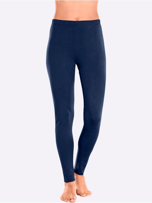 Legging femme uni à ceinture élastique et taille ajustée - Taille standard - Moda Vilona - Kiabi
