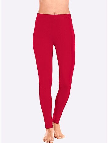 Legging femme uni avec ceinture élastique et coupe ajustée - Taille standard - Moda Vilona