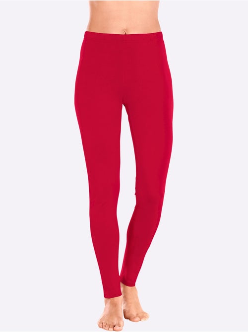 Legging femme uni à ceinture élastique et très confortable - Taille standard - Moda Vilona - Kiabi