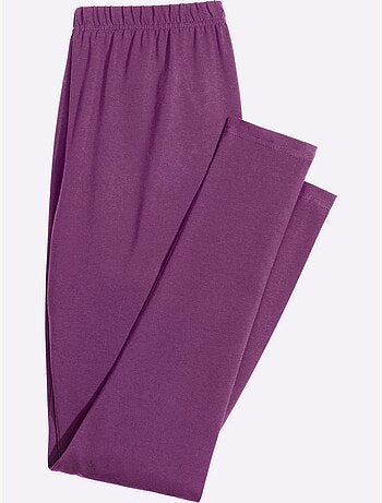 Legging femme uni avec ceinture élastique et coupe ajustée - Taille standard - Moda Vilona