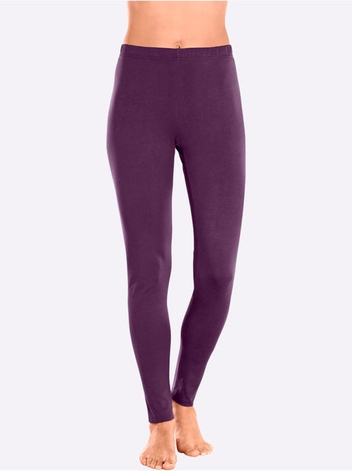 Legging femme uni avec ceinture élastique et coupe ajustée - Taille standard - Moda Vilona - Kiabi