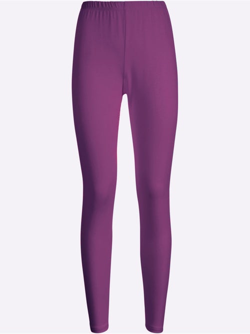 Legging femme uni avec ceinture élastique et coupe ajustée - Taille standard - Moda Vilona - Kiabi