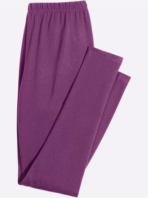 Legging femme uni avec ceinture élastique et coupe ajustée - Taille standard - Moda Vilona - Kiabi