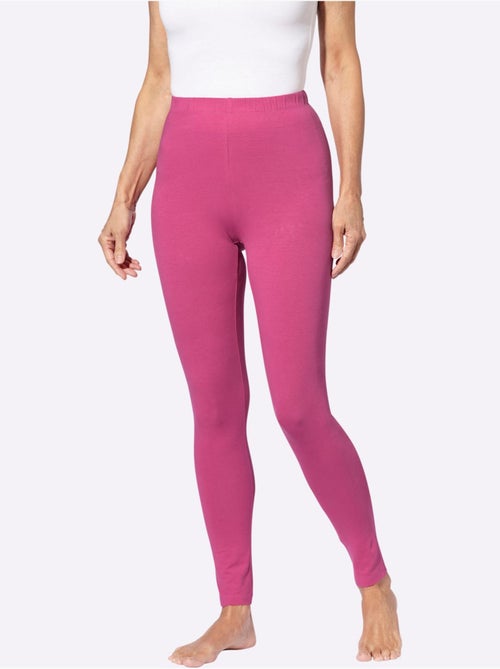 Legging femme uni avec ceinture élastique et manches trois-quarts - Taille standard - Moda Vilona - Kiabi