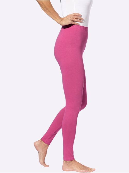 Legging femme uni avec ceinture élastique et manches trois-quarts - Taille standard - Moda Vilona - Kiabi
