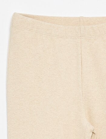 Legging flare en maille côtelée