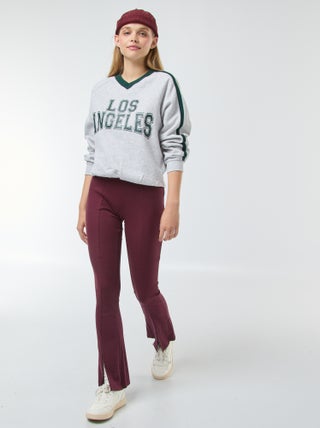 Legging flare en rib