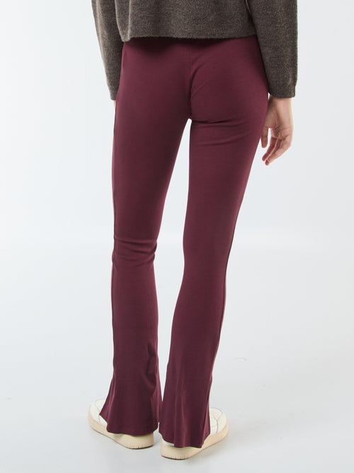 Legging flare en rib - Kiabi