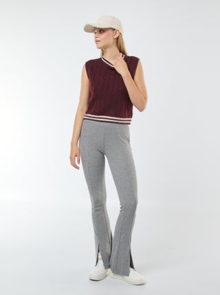 Legging flare en rib