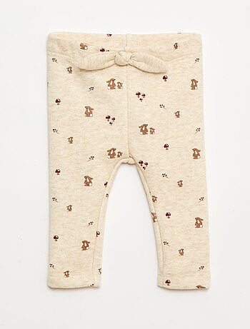 Legging fourré en molleton avec nœud