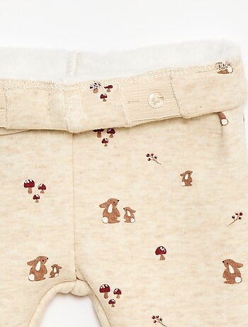 Legging fourré en molleton avec nœud