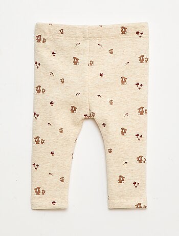Legging fourré en molleton avec nœud