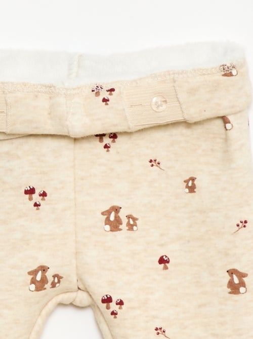 Legging fourré en molleton avec nœud - Kiabi