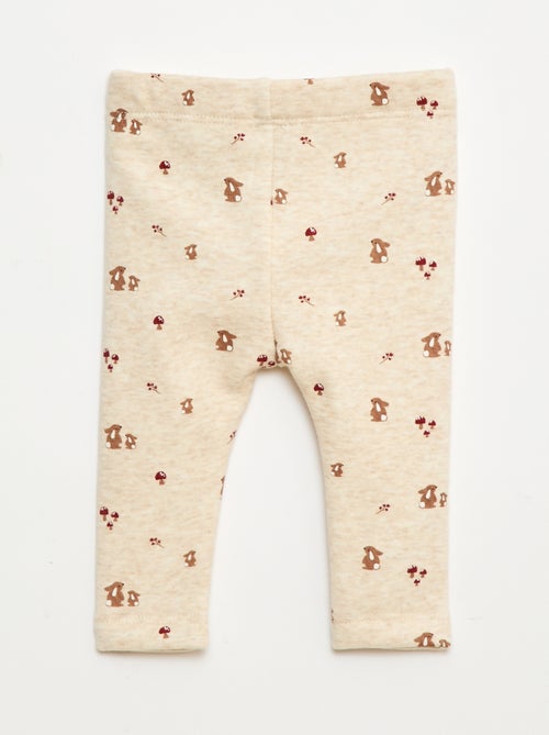 Legging fourré en molleton avec nœud - Kiabi