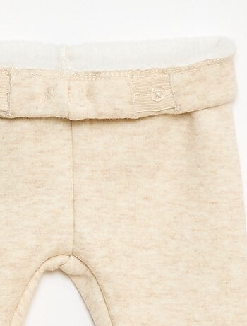 Legging fourré en molleton avec nœud