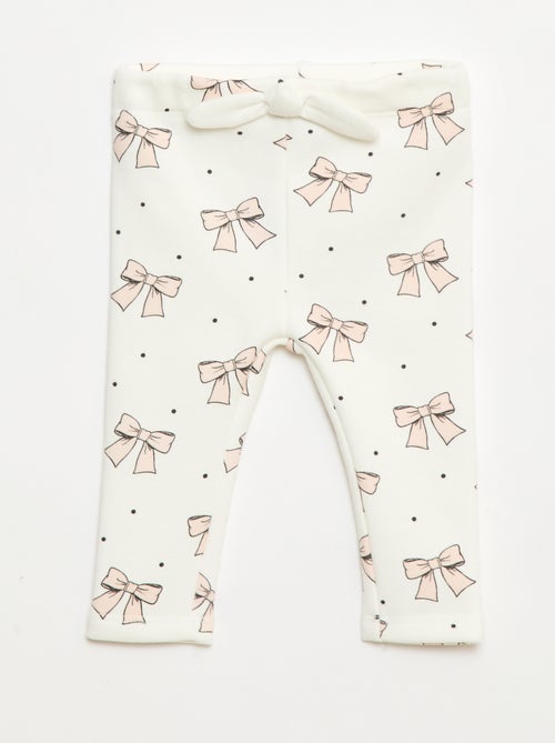 Legging fourré en molleton avec nœud - Kiabi