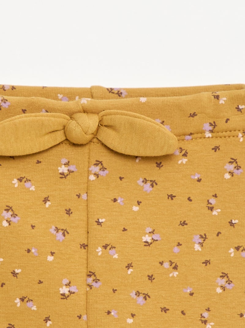 Legging fourré en molleton avec nœud Jaune - Kiabi