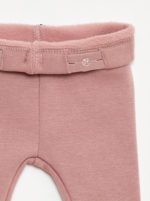 Legging fourré en molleton avec nœud - Kiabi