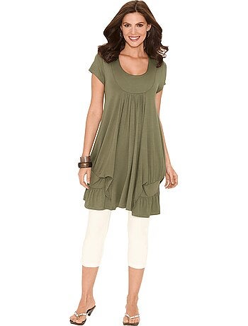 Legging Fronces Au Bas Des Jambes - Taille Standard - Moda Vilona