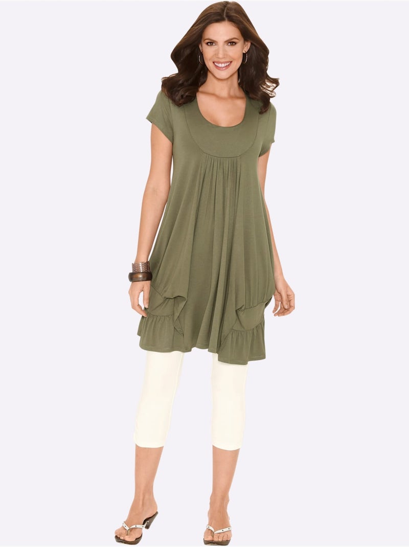 Legging Fronces Au Bas Des Jambes - Taille Standard - Moda Vilona Ecru - Kiabi
