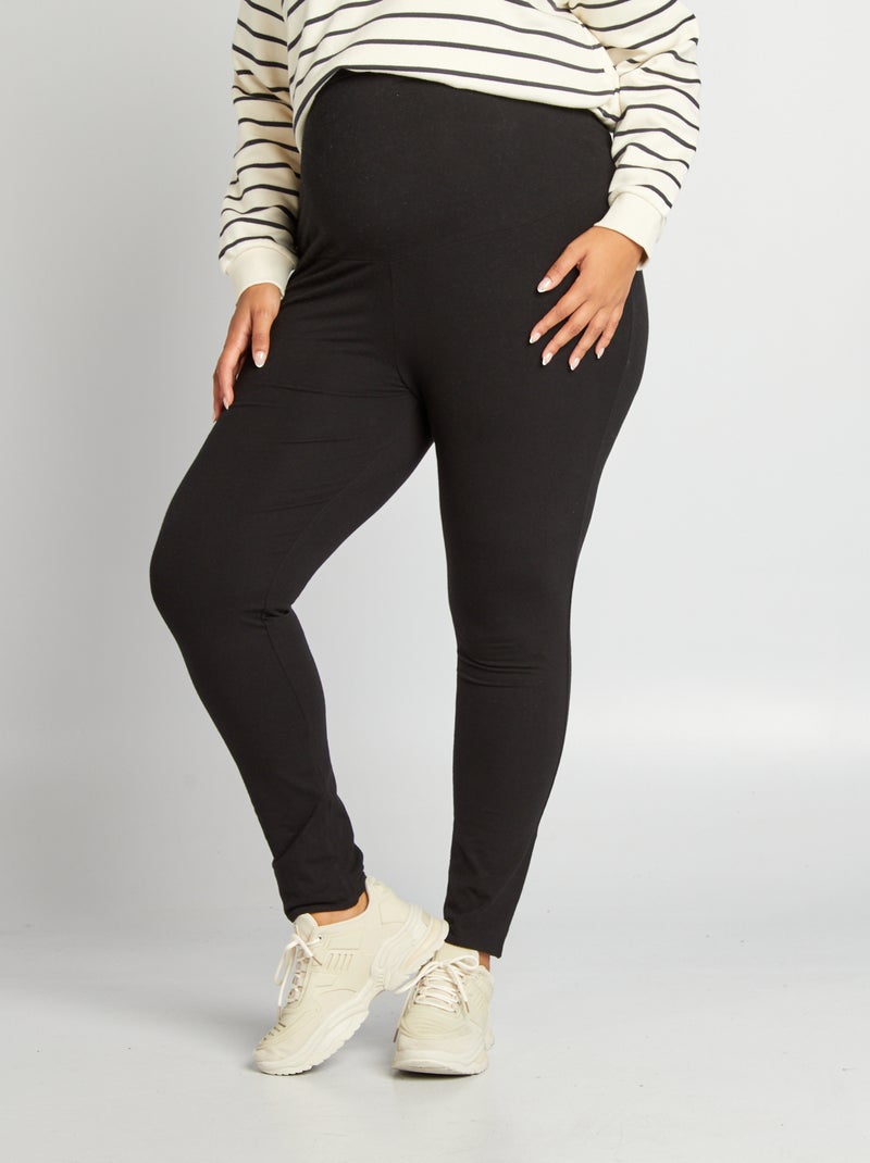 Legging grossesse en maille stretch noir - Kiabi