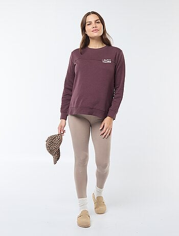 Legging grossesse long en jersey uni