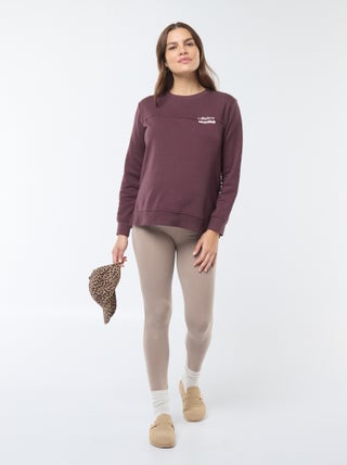 Legging grossesse long en jersey uni