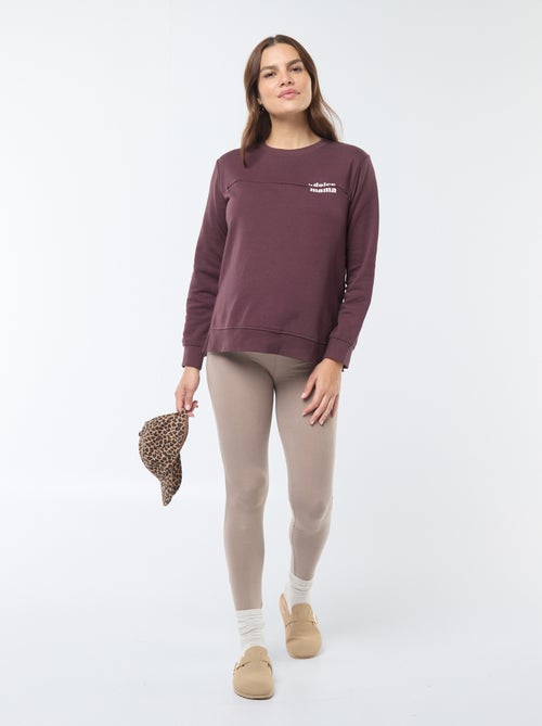 Legging grossesse long en jersey uni - Kiabi