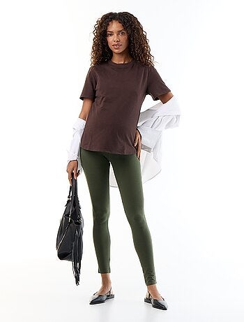 Legging grossesse long en jersey uni
