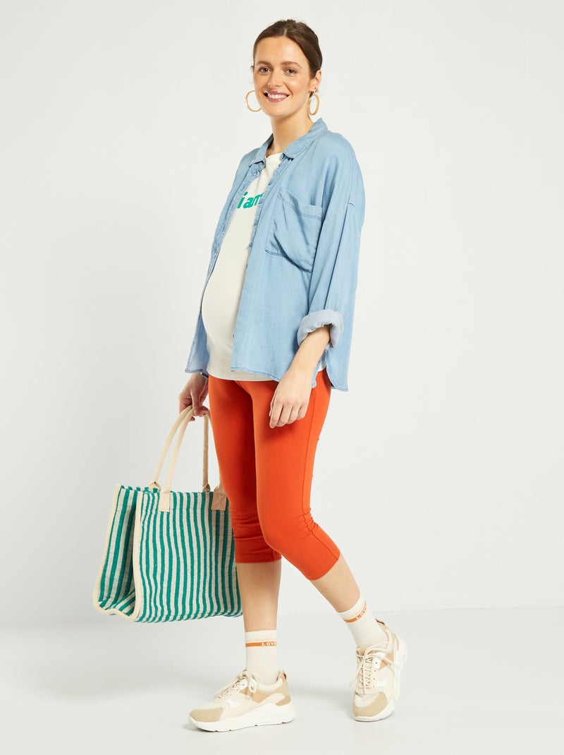 Legging grossesse orange - Kiabi
